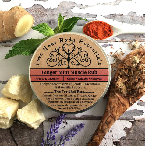 Ginger Mint Muscle Salve with Arnica Flower